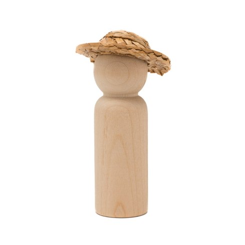 #20A wood man peg doll with a #3032A hat