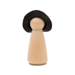 #21A wood man peg doll with a #3032D hat