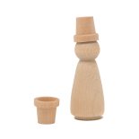 #21 Wood Lady Peg Doll with a #3091C wood flower pot.